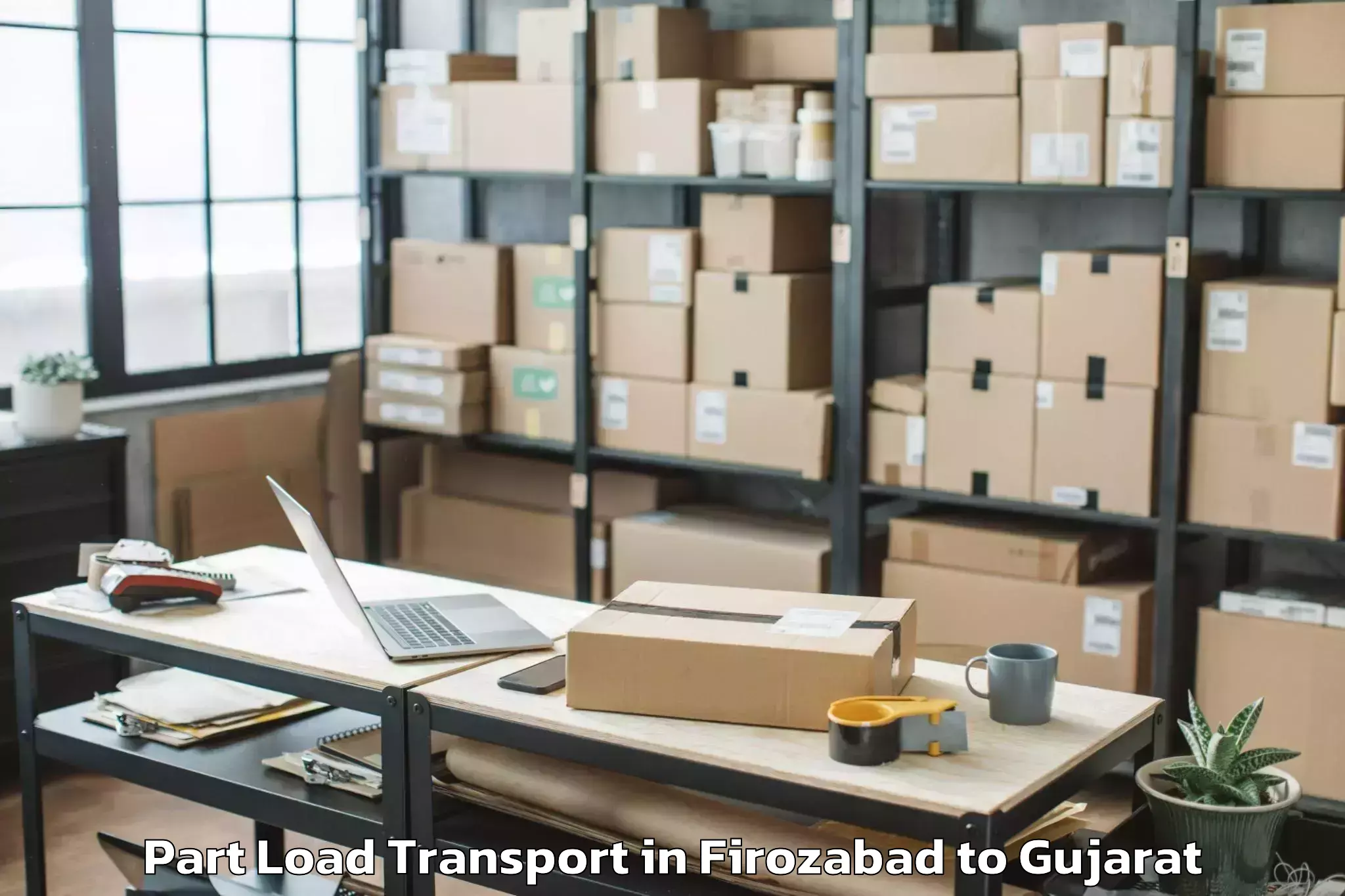 Book Firozabad to Bhavnagar Part Load Transport